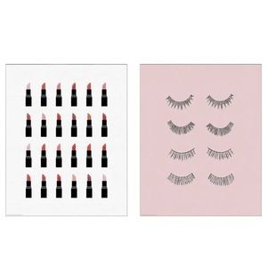 Ikea Poster SET of 2 Posters Lipstick & Eyelashes 16x20" Bild 505.277.35 NEW